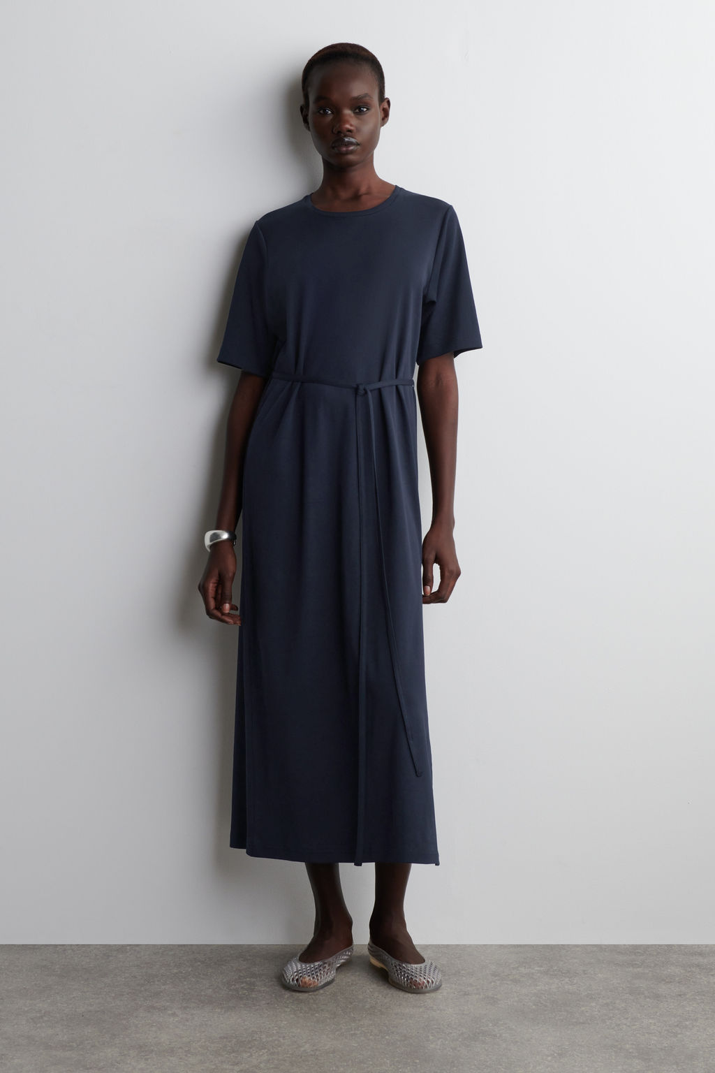 VESTIDO MIDI DE ALGOD?N CON CINTUR?N - H&m фото 2