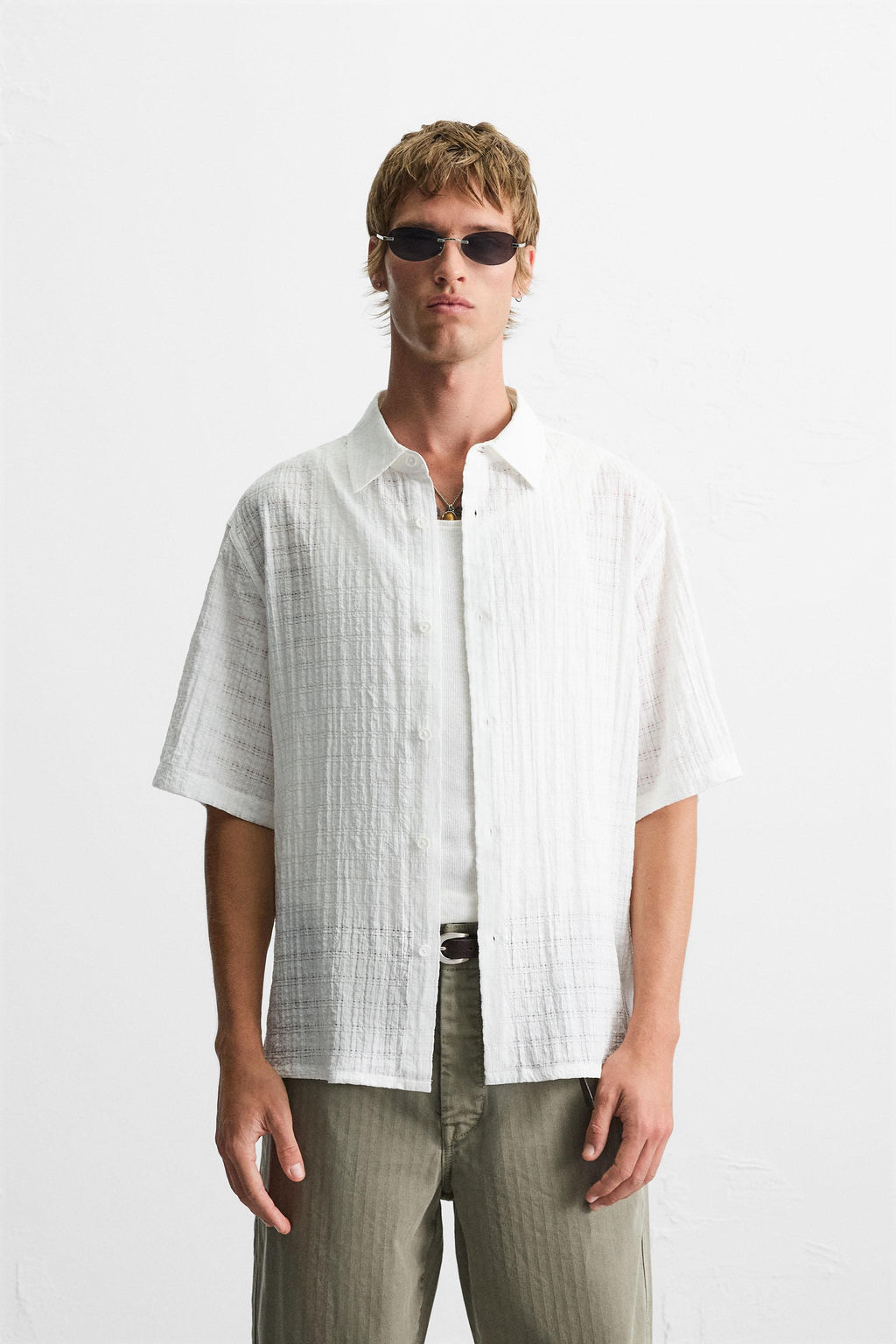 TEXTURED CHECK SHIRT - Zara фото 2
