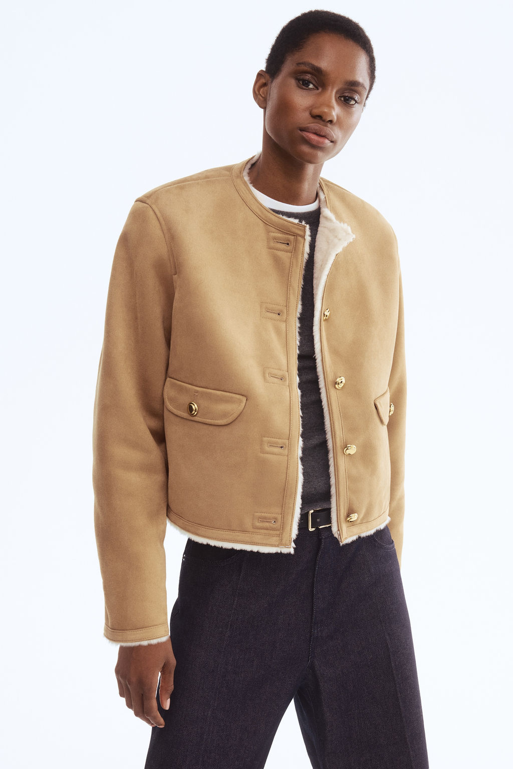 Chaqueta con forro de peluche - H&m фото 3