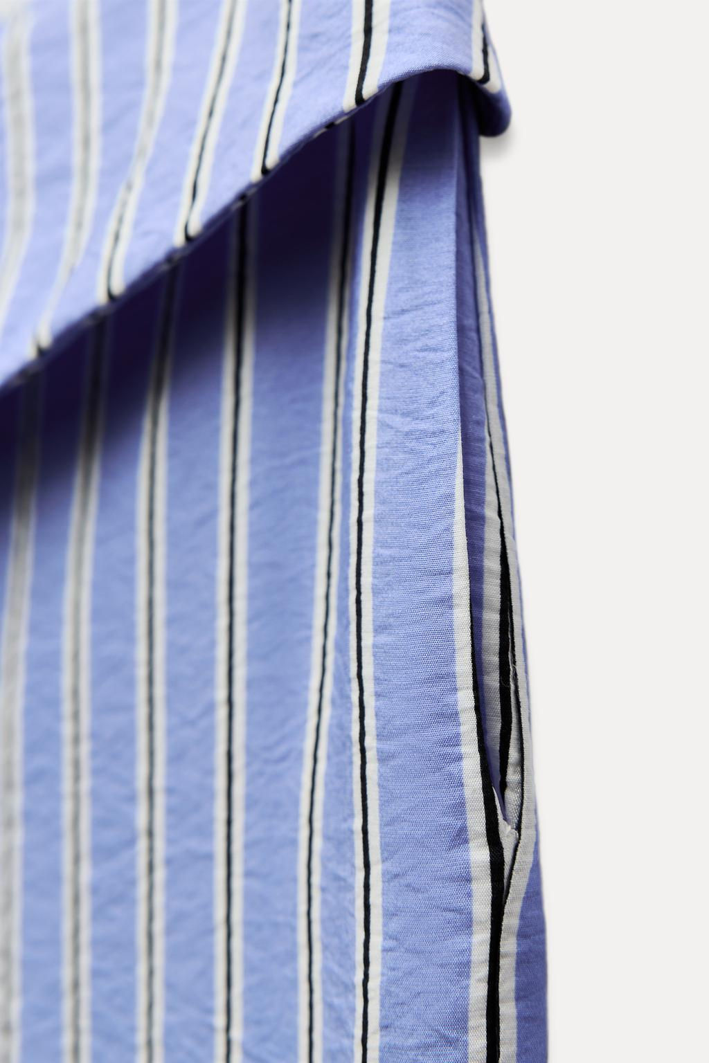 STRIPED TROUSERS WITH TURN-DOWN WAIST - Zara фото 6