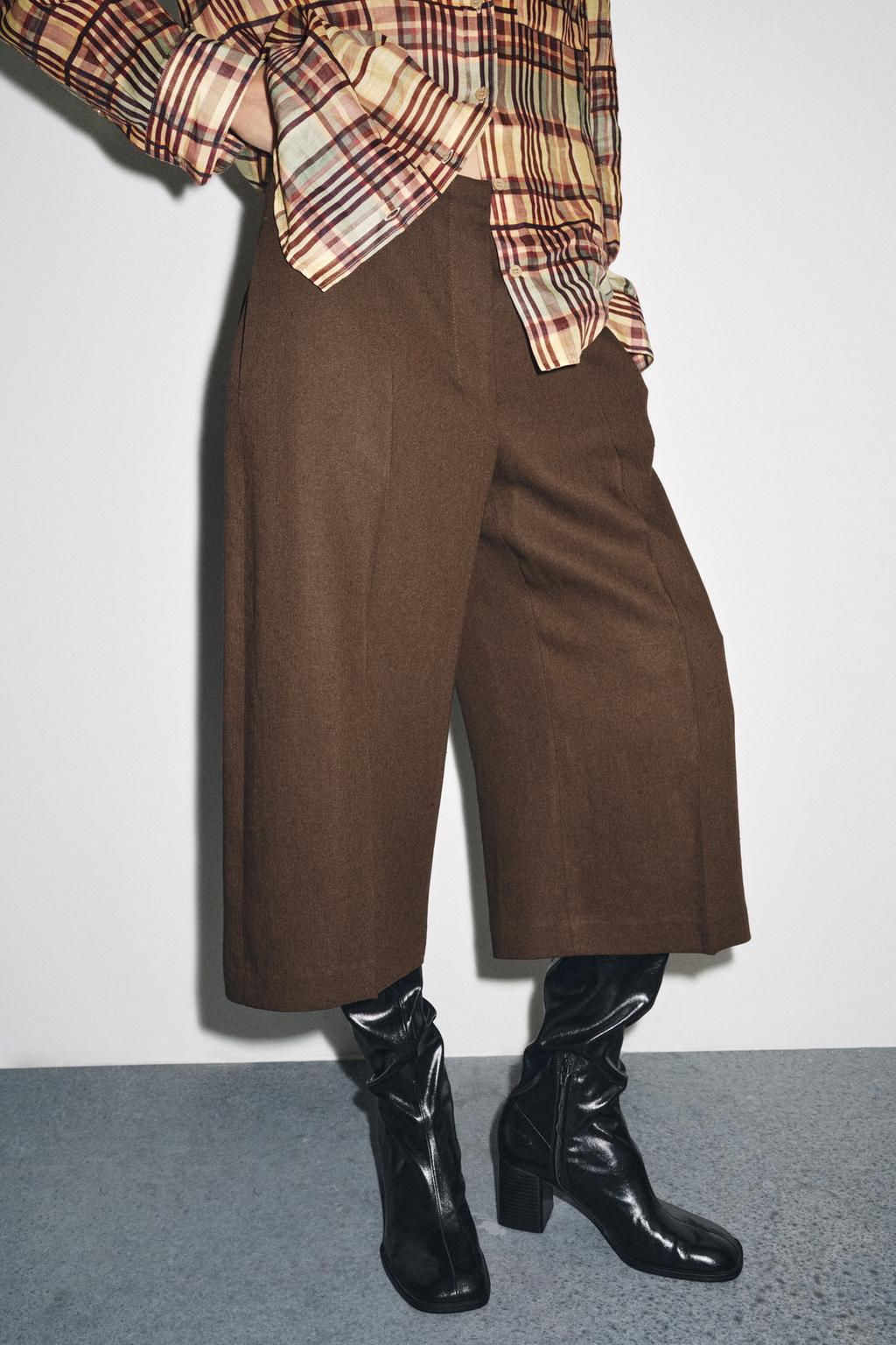 LINEN-BLEND LONG BERMUDA SHORTS ZW COLLECTION - Zara фото 2