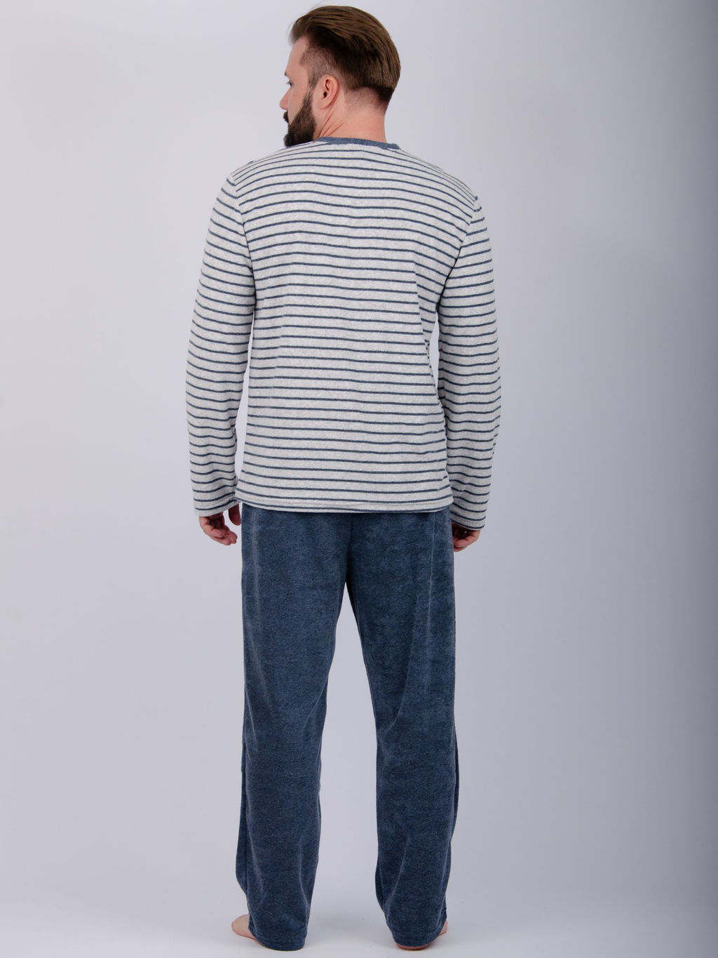 Пижама "Вояж" синяя, махра