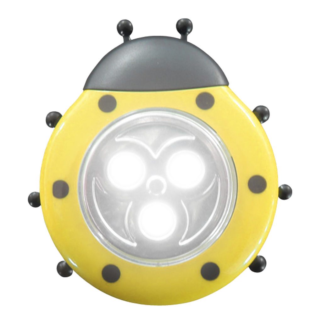 DTL-354 Божья Коровка/Yellow/3LED/3AAA Cветильник-ночник Божья Коровка,питание от 3-х батареек AAA (в комплект не входят). Цвет -желтый. Упаковка - блистер
