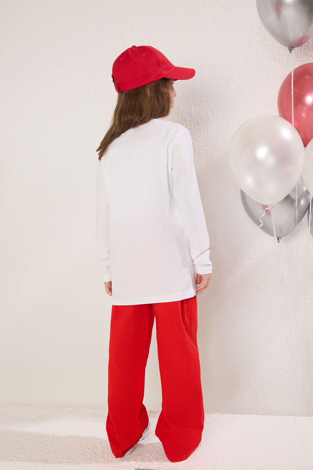 Lacivert*001 K?z Cocuk Duz Basic Bisiklet Yaka Pamuklu Orme T-Shirt TKDAW25TS00000 - Trendyolmilla фото 2