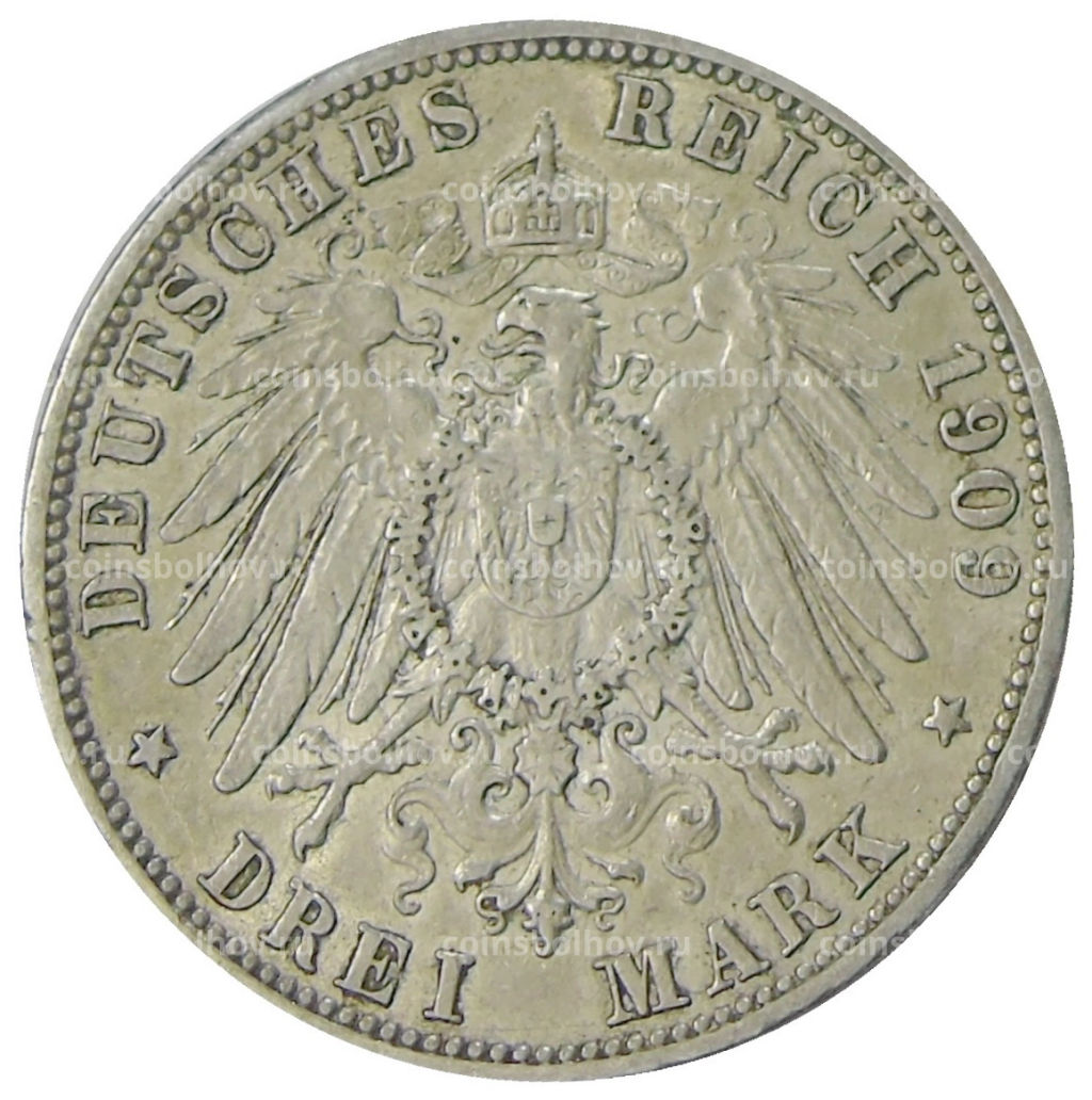 3 марки 1909 года G Германия (Баден)