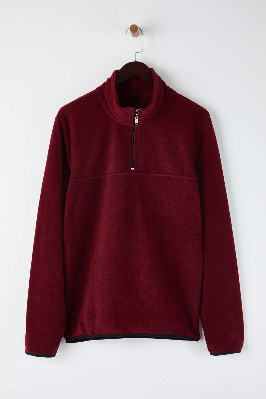 Bordo Regular/Normal Kesim Dik Yaka Fermuarl? Dikis Detayl? Polar Sweatshirt TMNAW26SW00036