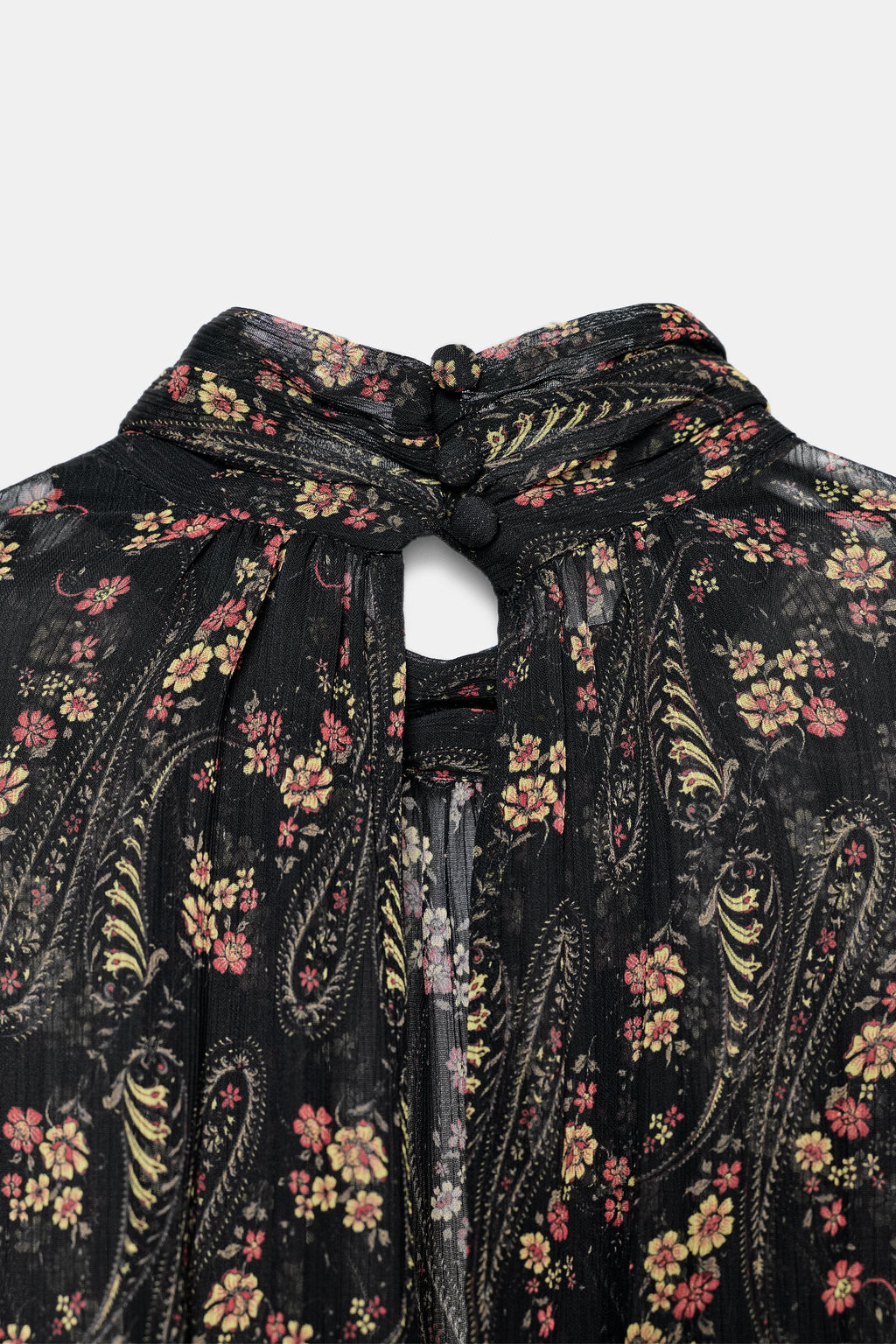 FLORAL PRINT COTTON GAUZE DRESS - Zara фото 8