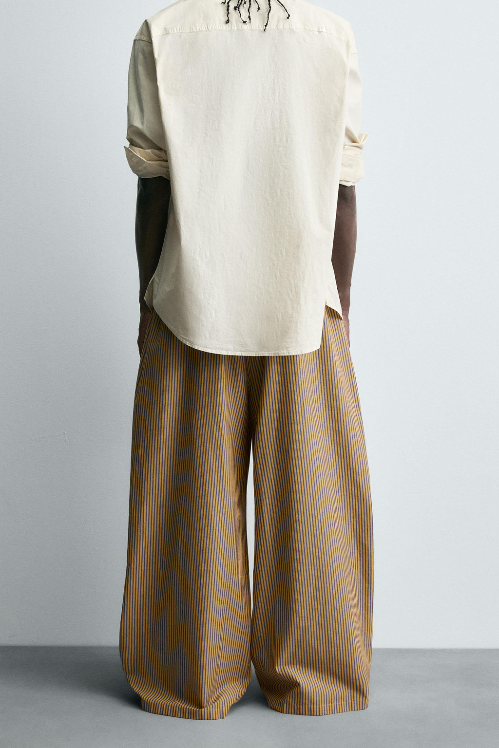 STRIPED OVERSIZE FIT TROUSERS