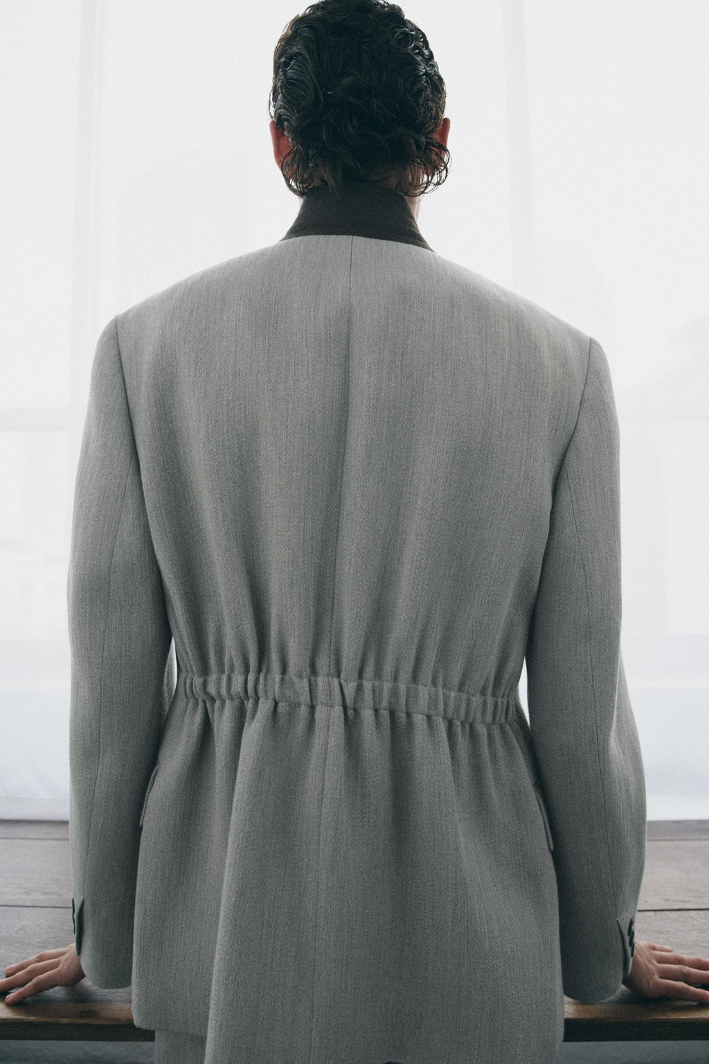 ZW COLLECTION CONTRAST COLLAR BLAZER - Zara фото 12