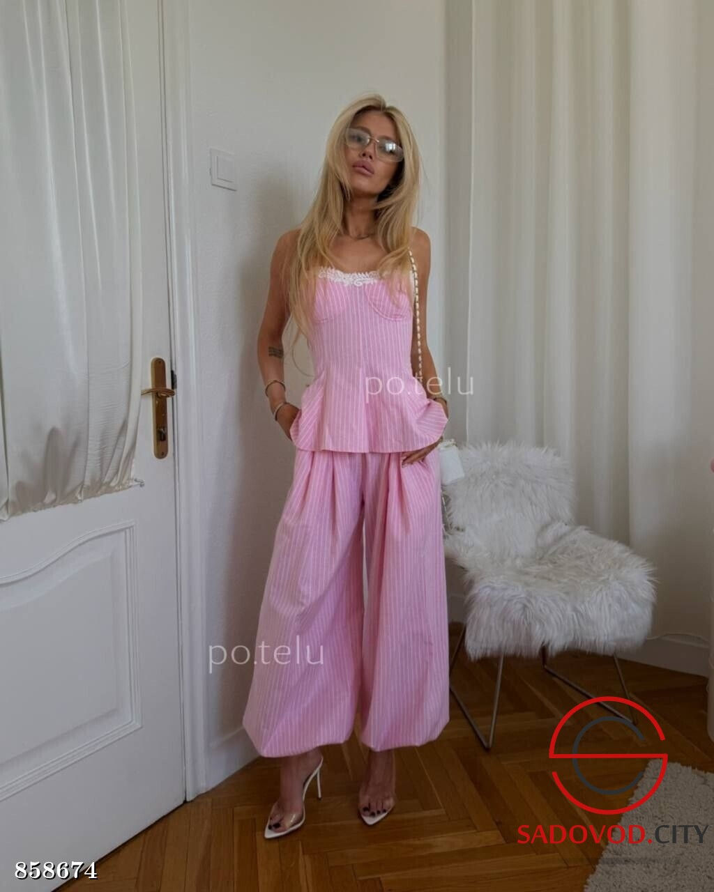 Женский костюм с кофтой на лямках - Fiona фото 6