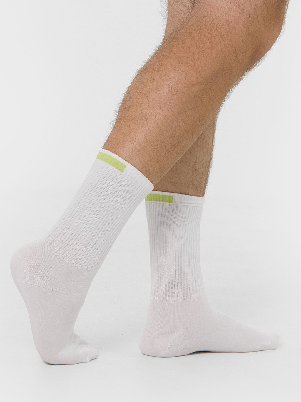 Цена за 5 пар! Носки мужские белые с рисунком в виде фисташкового прямоугольника белый /фисташковый 107K-1916 - Mark formelle фото 2