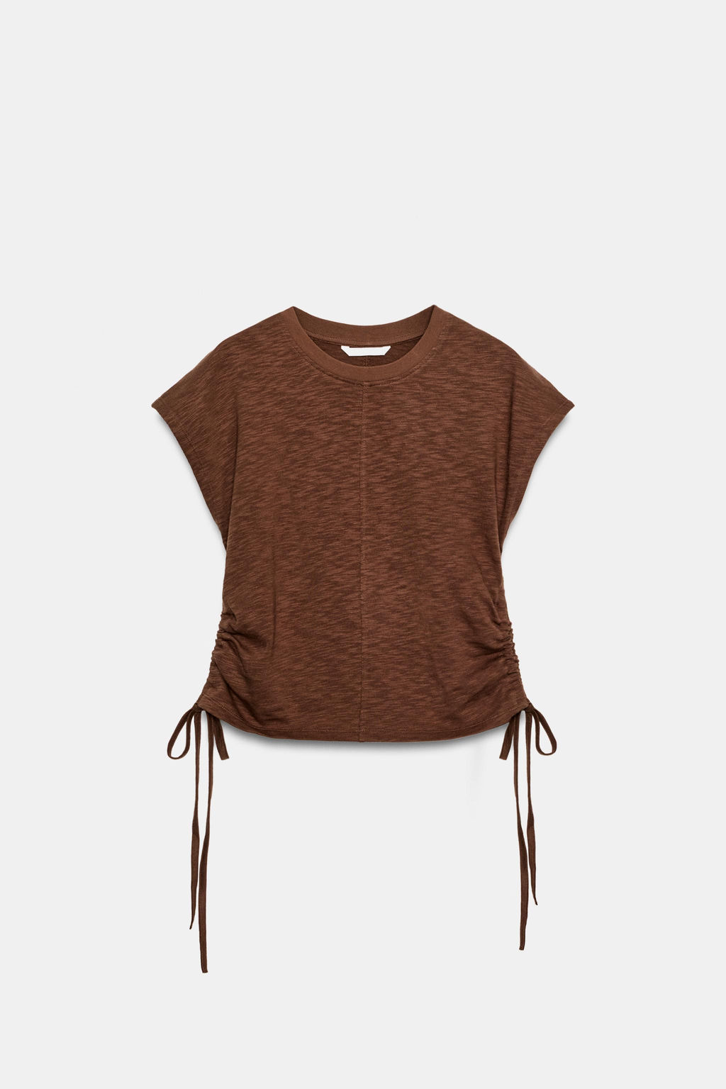 CAMISETA R?STICA FRUNCES / Marr?n - Zara фото 7