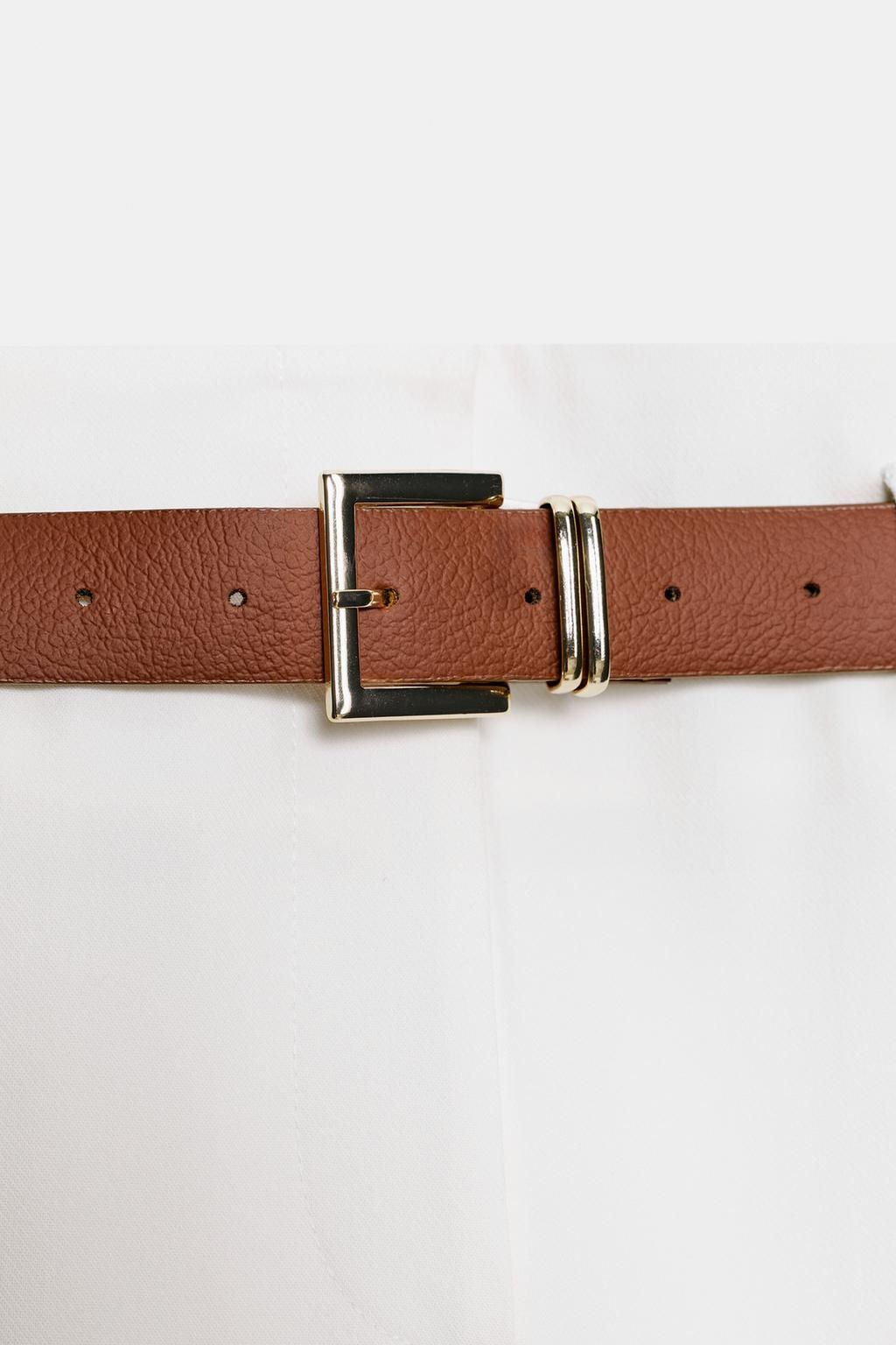 TROUSERS WITH TURN-UP CUFFS AND BELT - Zara фото 42