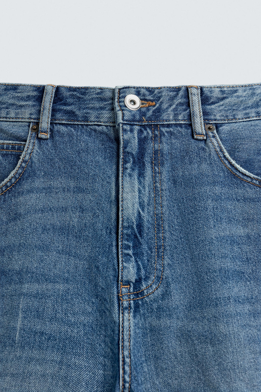 JEANS RELAXED FIT ROTOS / Azul medio - Zara фото 8