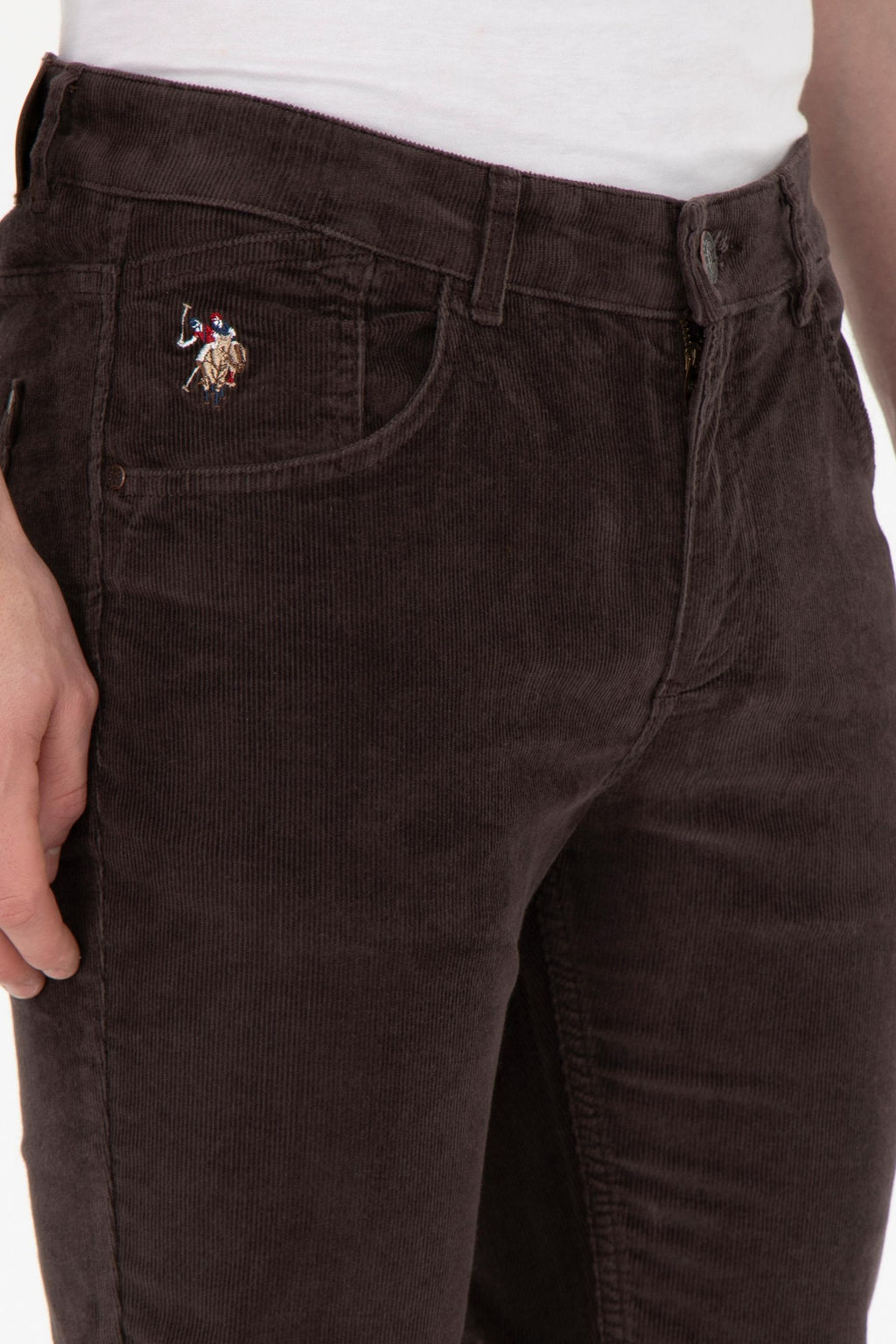 Мужские коричневые брюки из плотной ткани Неожиданная скидка в корзине - U.s. polo assn фото 5