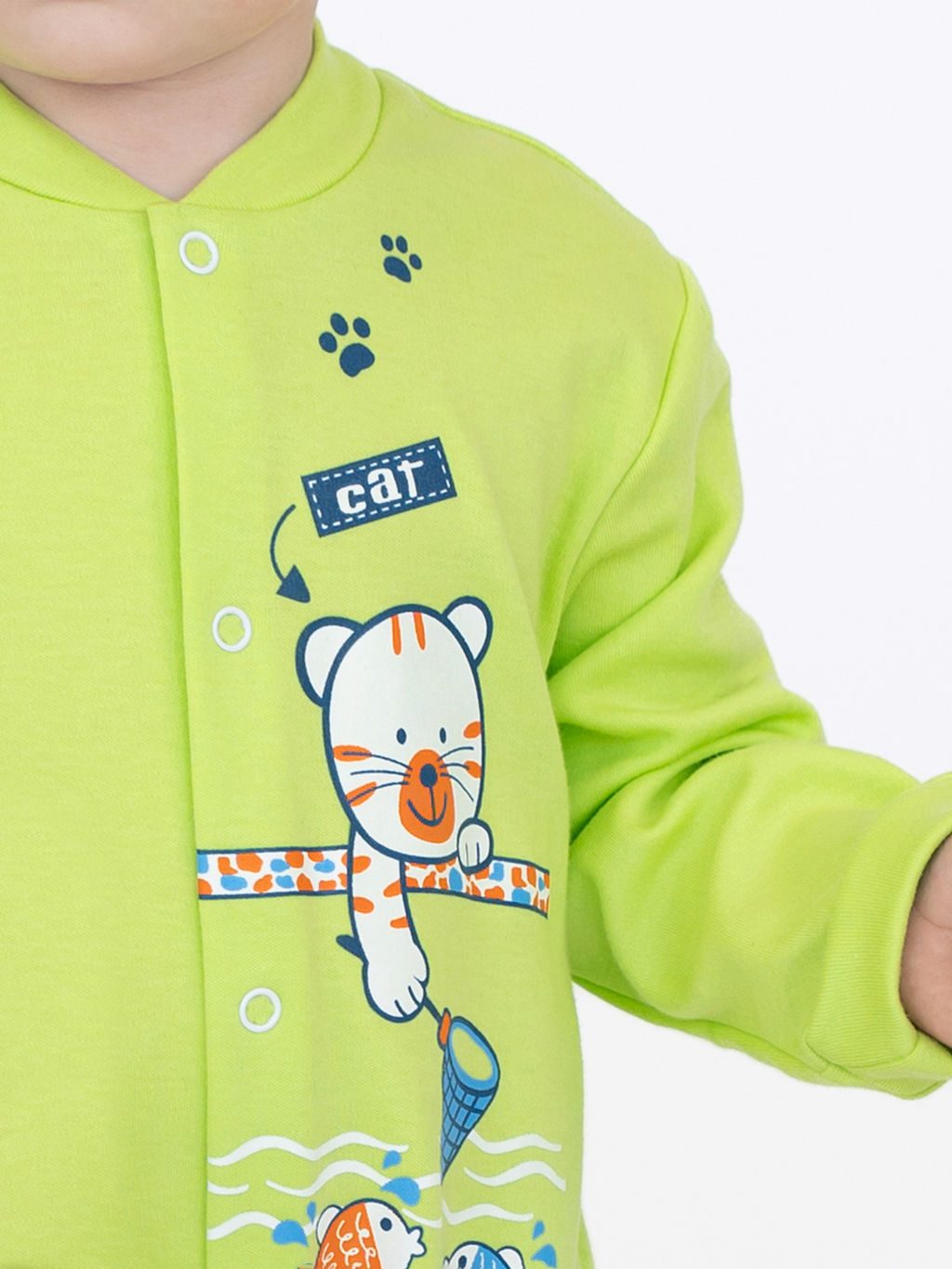 Комбинезон ясельный салатовый рыбак