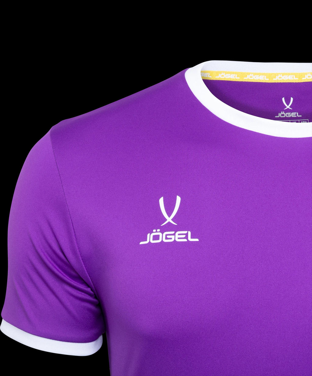 Футболка футбольная JOGEL CAMP Origin, фиолетовый/белый, детский