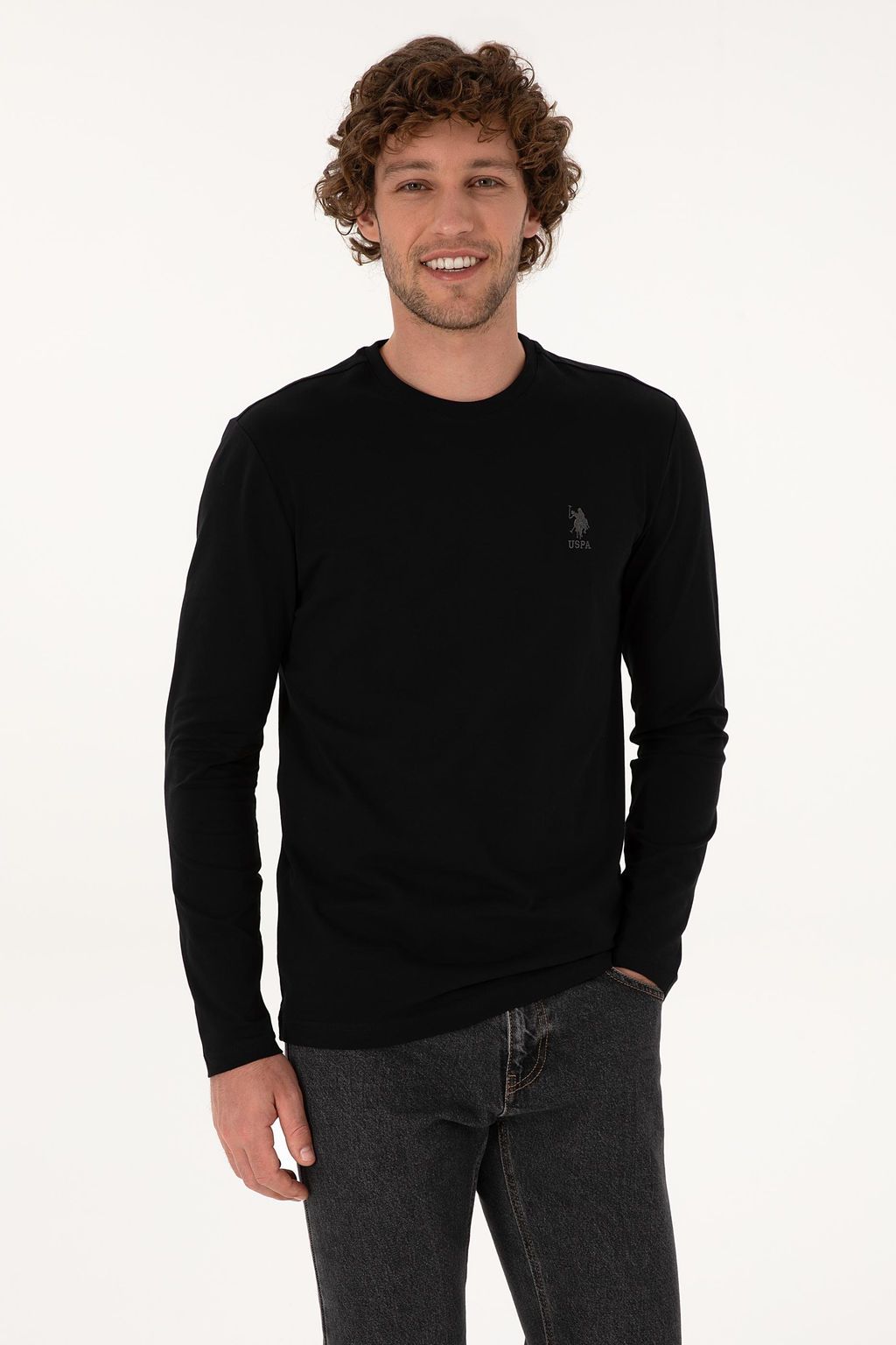 Erkek Siyah Basic Sweatshirt Sepette S_rpriz _ndirim - U.s. polo assn фото 3
