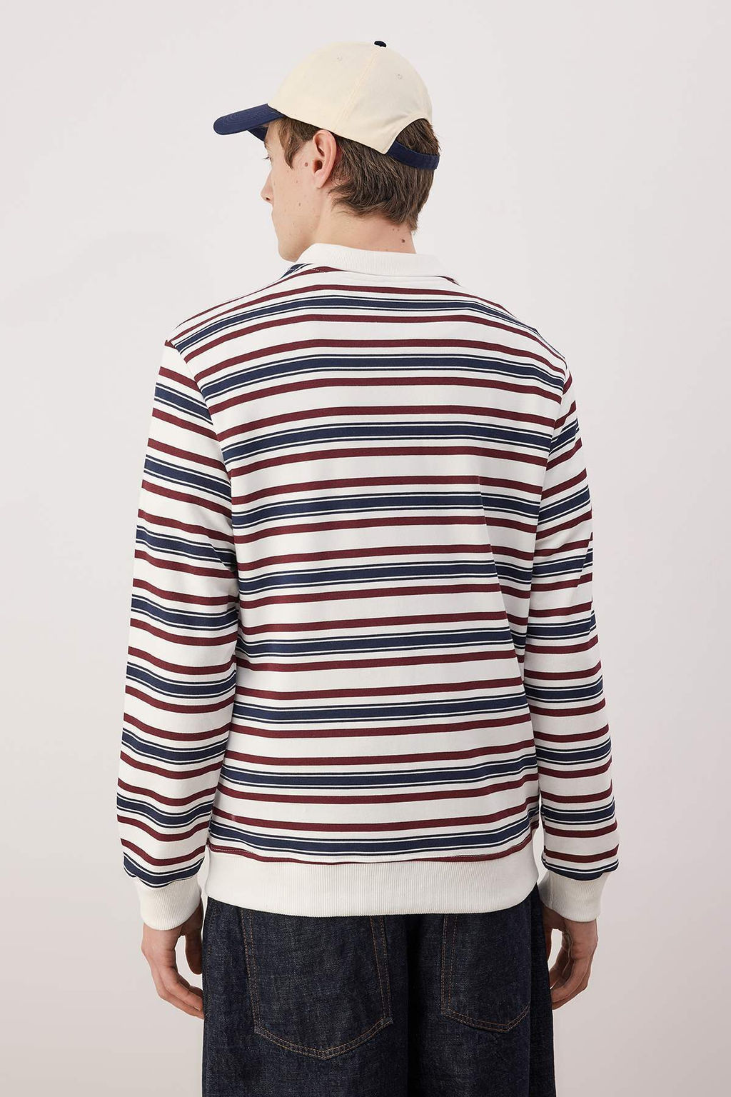 Lacivert Regular/Normal Kesim Polo Yaka Orme Sweatshirt TMNAW26SW00054 - Trendyolmilla фото 4