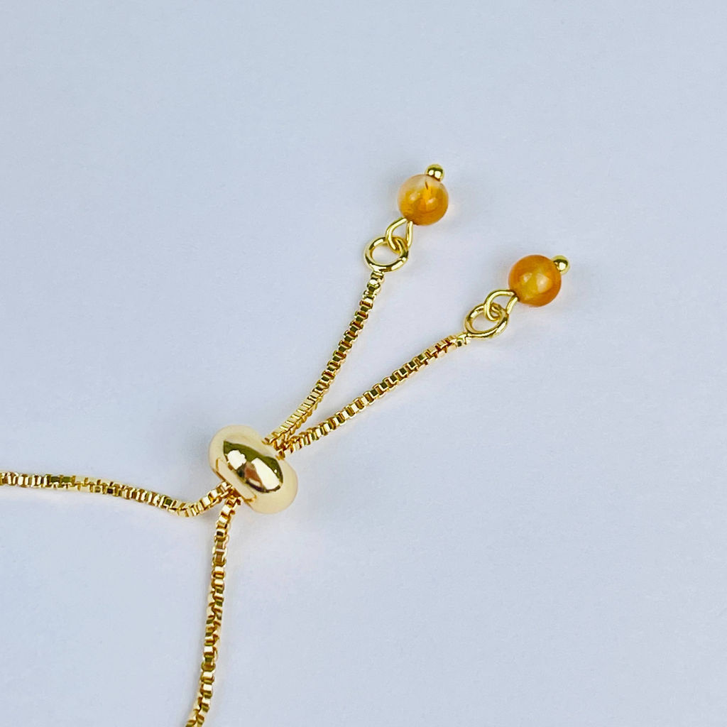 Браслет регулируемый с Янтарем - Радуга самоцветов фото 3