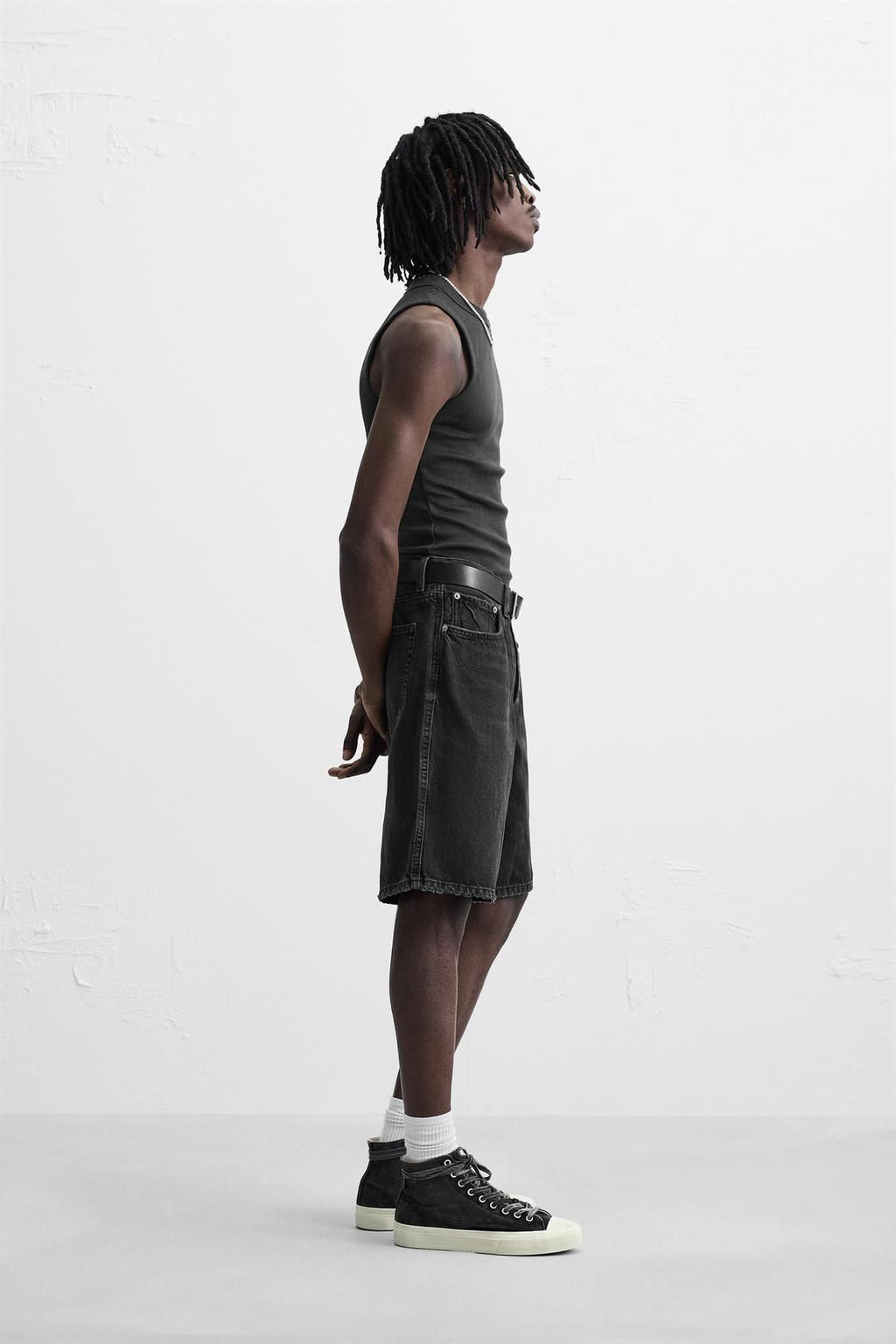 STRAIGHT-LEG DENIM BERMUDA SHORTS - Zara фото 24