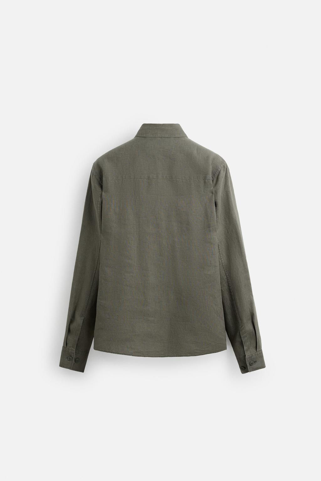 100% LINEN OVERSHIRT - Zara фото 16