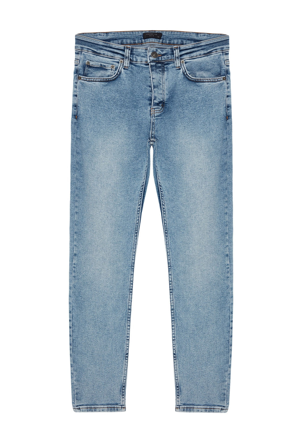 TRENDYOL MAN Ac?k Mavi Skinny Fit Esnek Kumas Dar Kesim Jeans Kot Pantolon TMNAW24JE00006 - Trendyolmilla фото 6