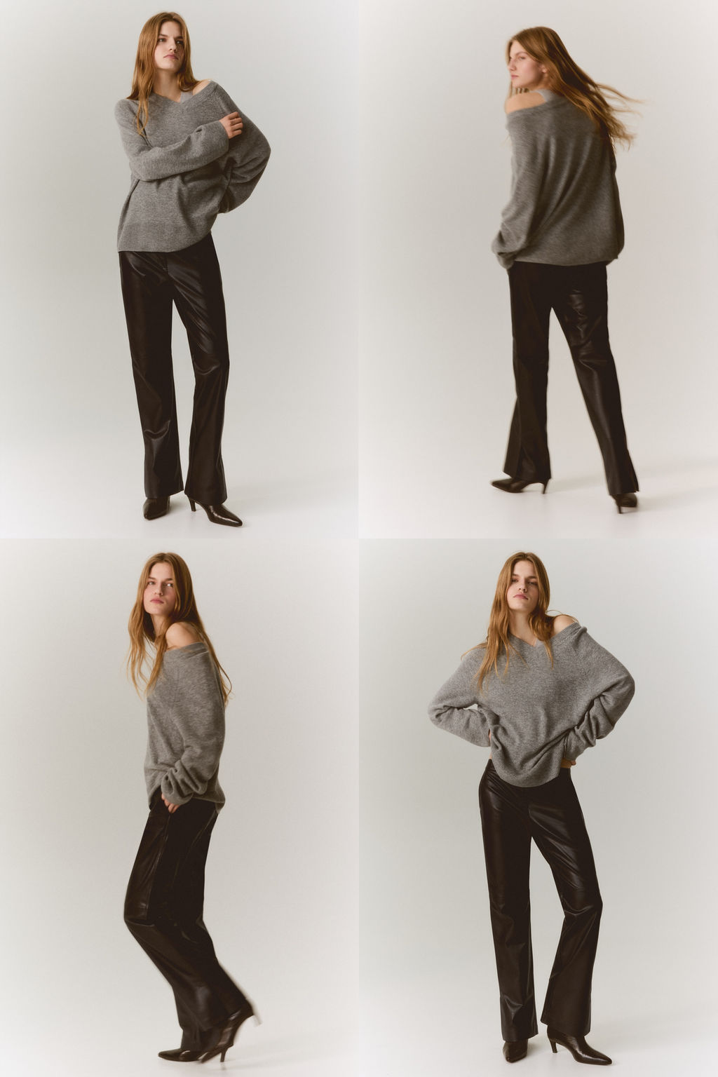 Pantal?n bootcut en tejido revestido - H&m фото 5