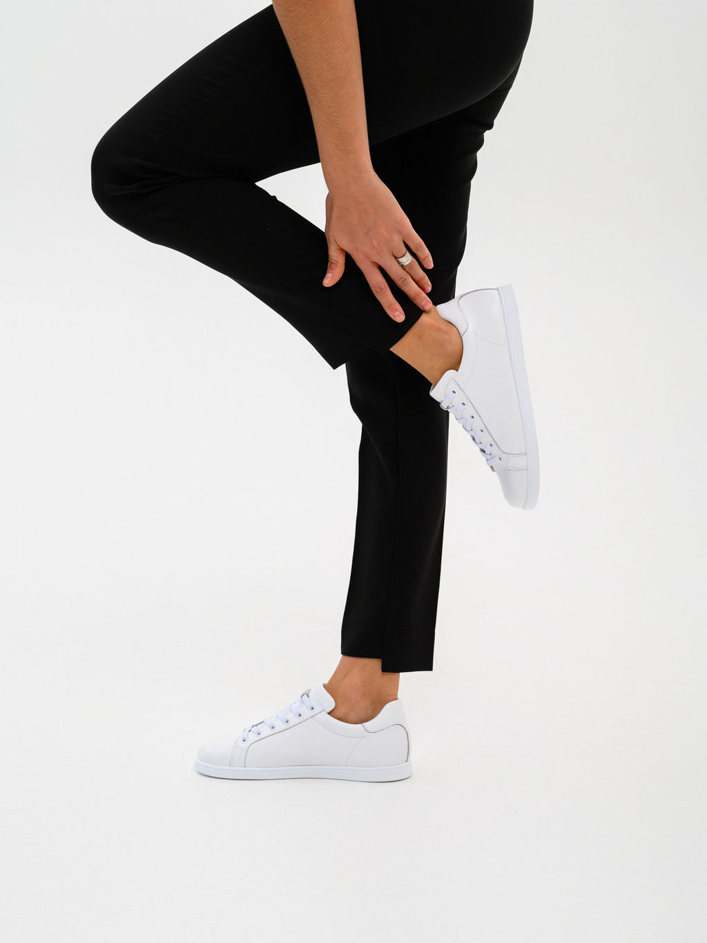 Кеды босоногие кожаные 189.астиw.Белый