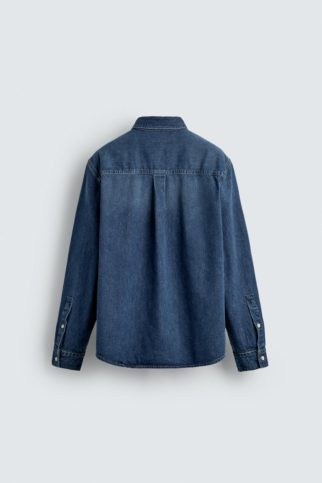 COTTON-CASHMERE DENIM SHIRT - Zara фото 8
