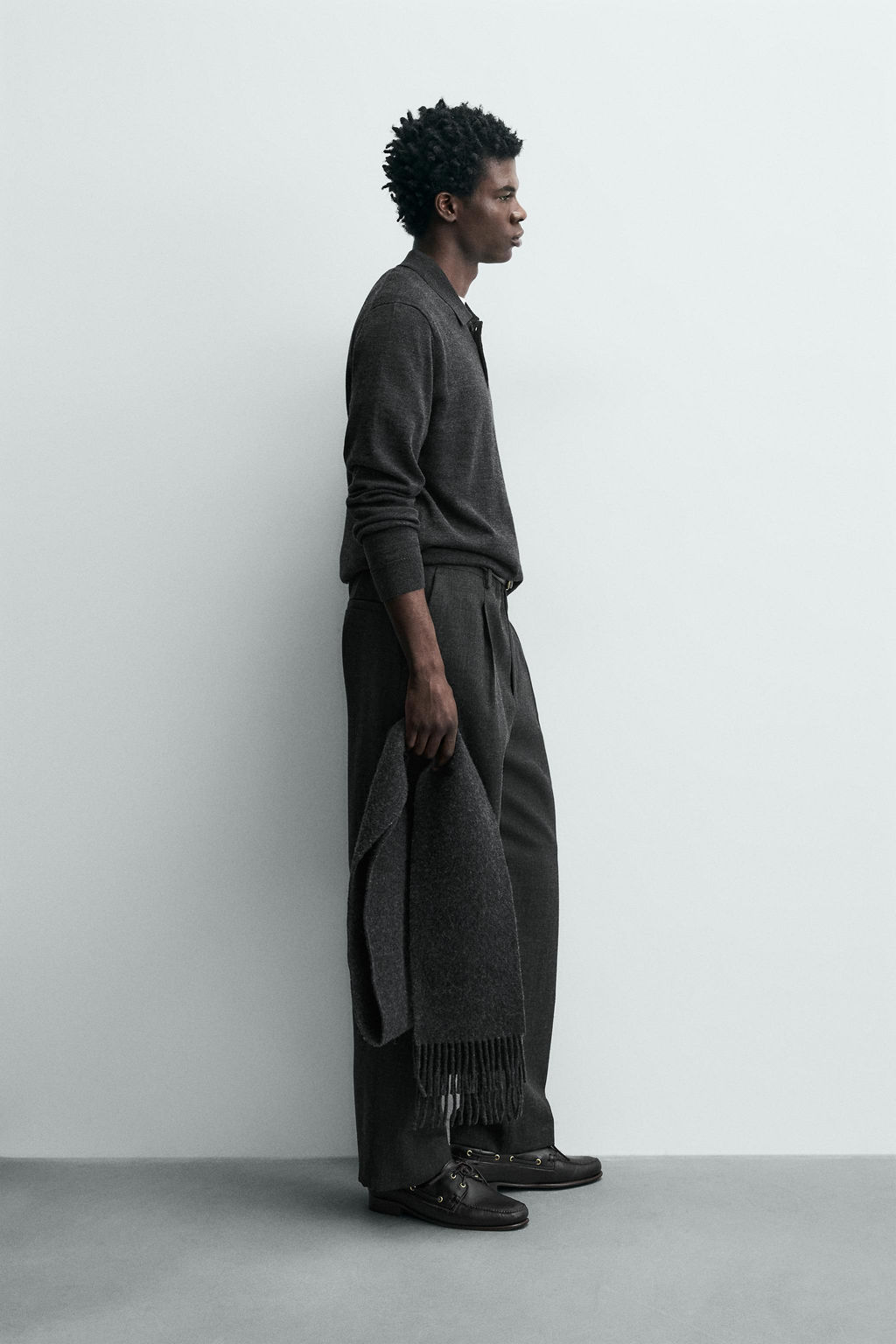 POLO PUNTO LANA / Gris antracita - Zara фото 4