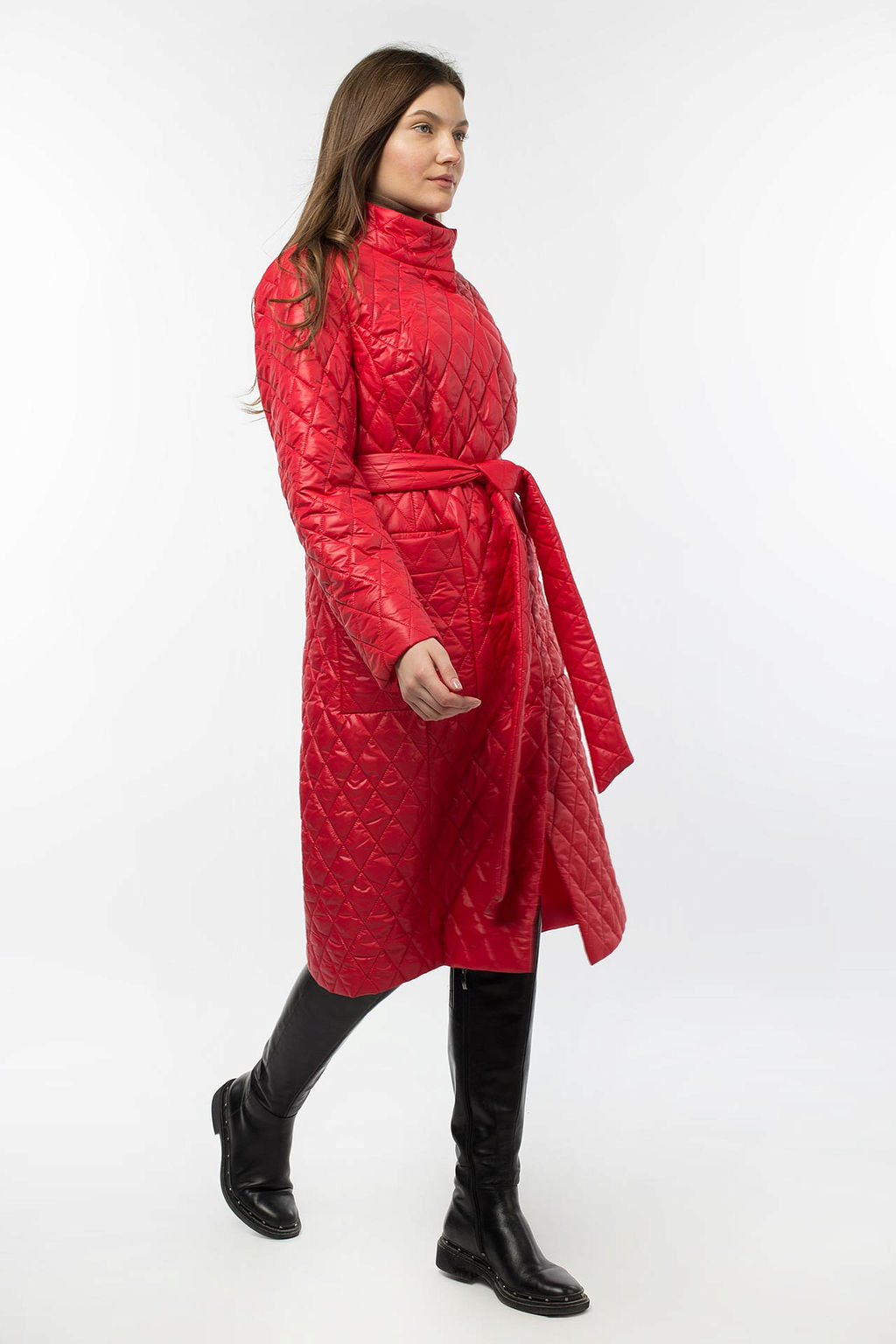 01-10539 Пальто женское демисезонное (пояс)