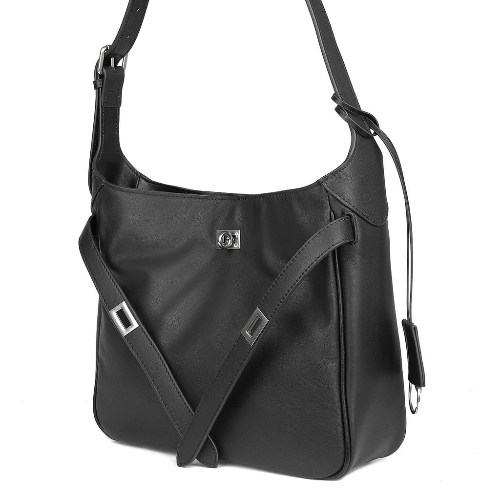 8033 black, Женская кожаная сумка, Barcelo Biagi