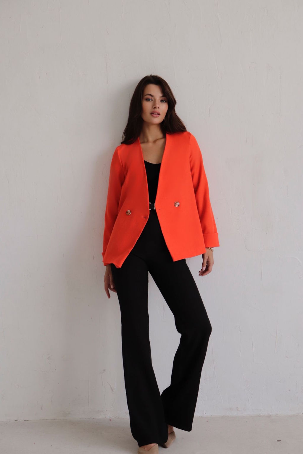 Двубортный жакет без лацканов - Martichelli фото 26