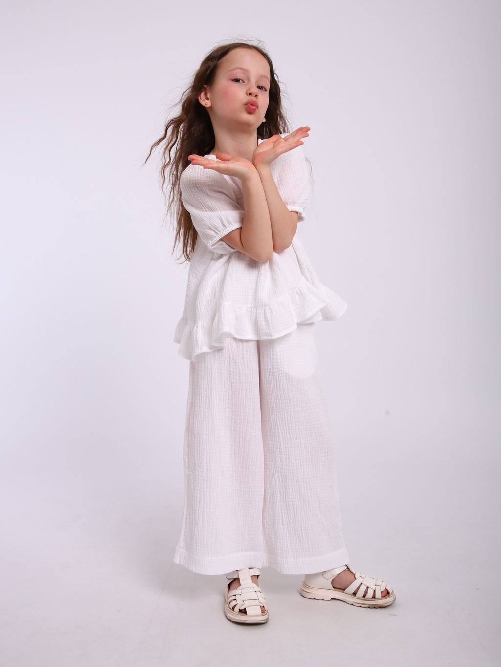 Костюм Пикми муслин белый, КМ-196-3 - От егорки до егора фото 7