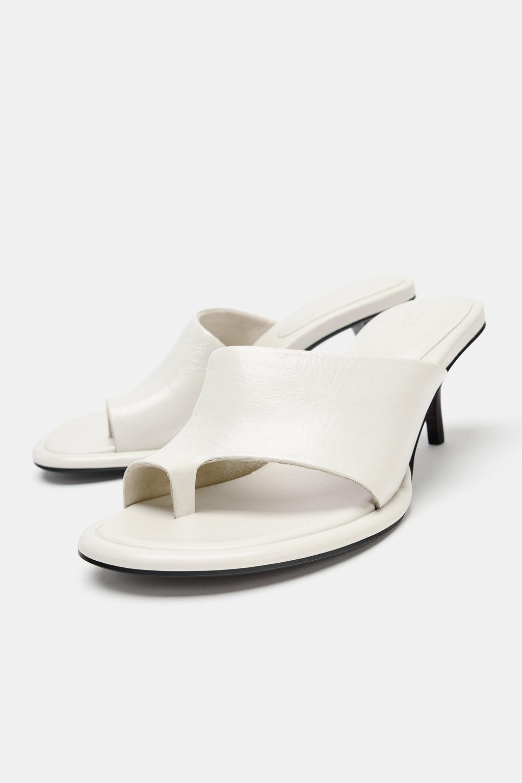 SANDALIA TAC?N PIEL LIMITED EDITION / Blanco - Zara фото 5