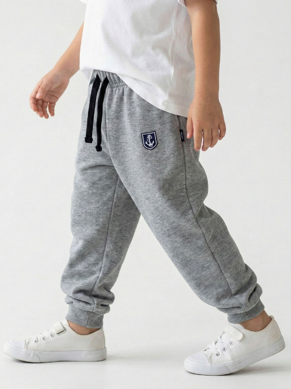 Брюки для мальчика 22-0519 темно-серый меланж
