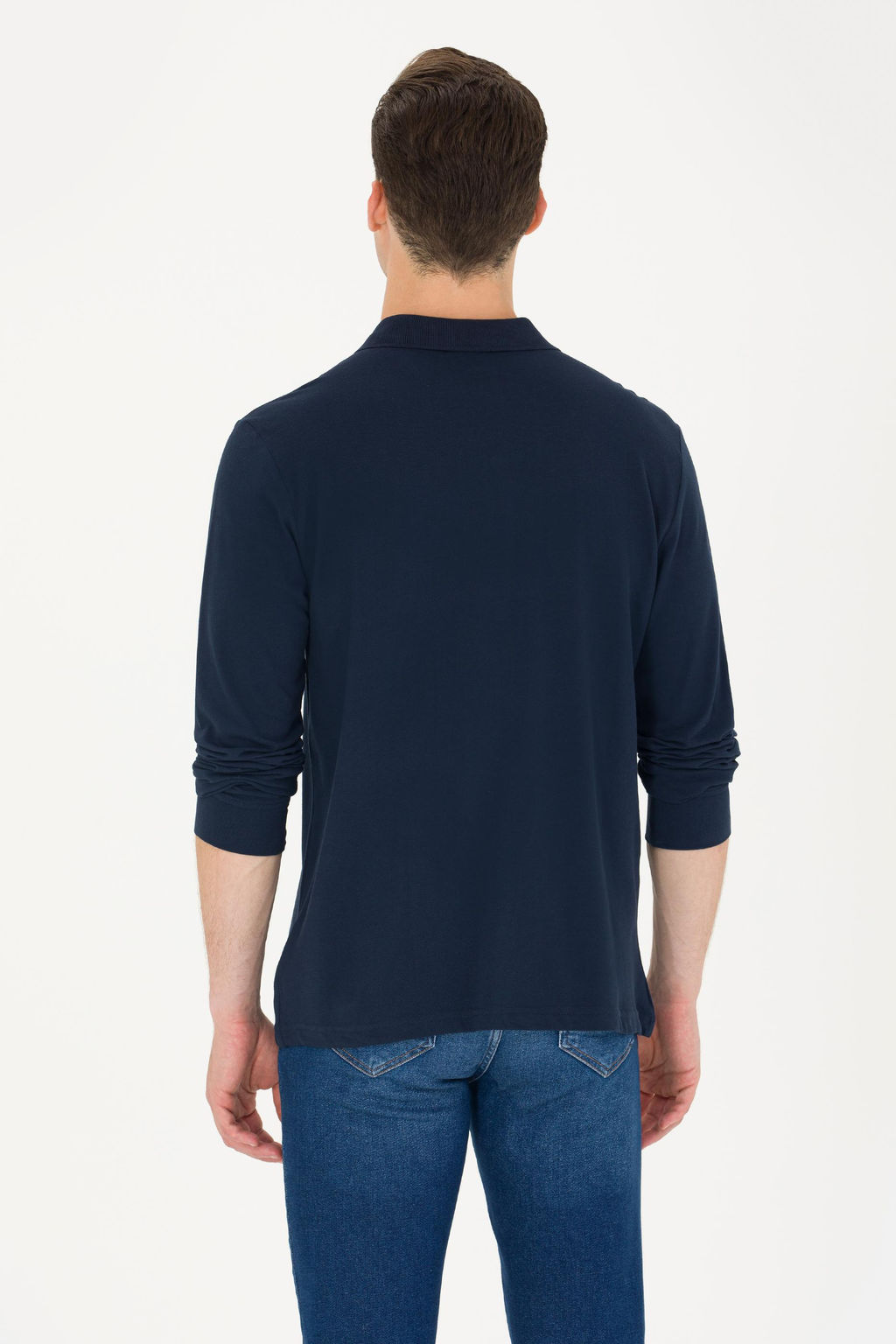U. S. Polo Assn / Мужской темно-синий базовый свитшот - U.s. polo assn фото 19