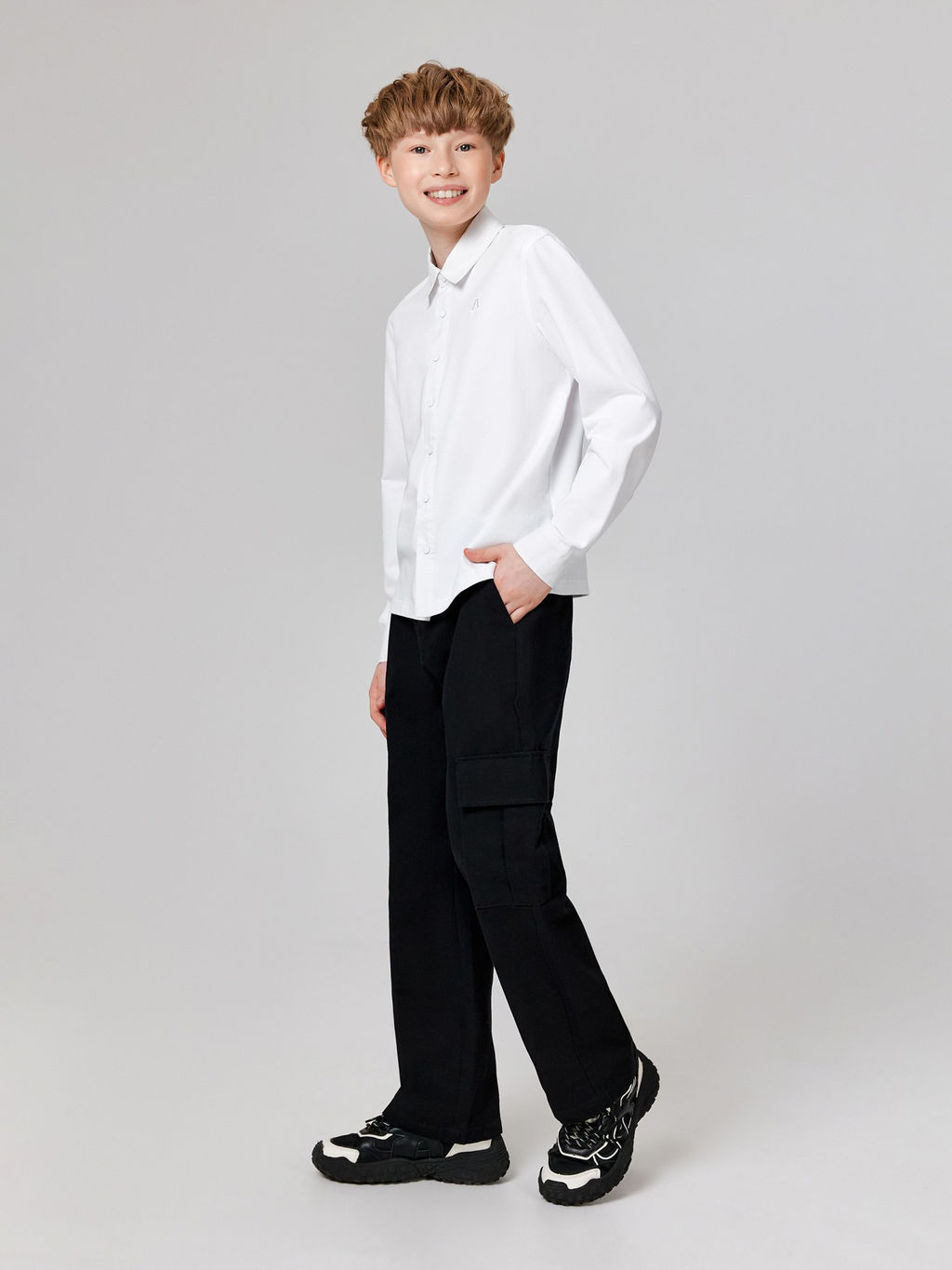 ACOOLA / Сорочка верхняя детская для мальчиков Ollie белый  фото 5