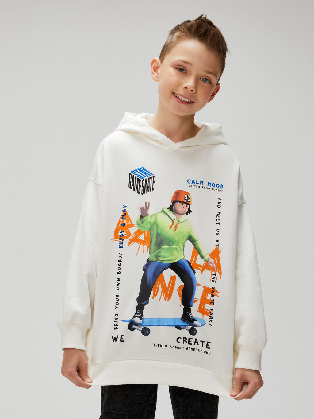 ACOOLA / Джемпер детский для мальчиков Marek молочный