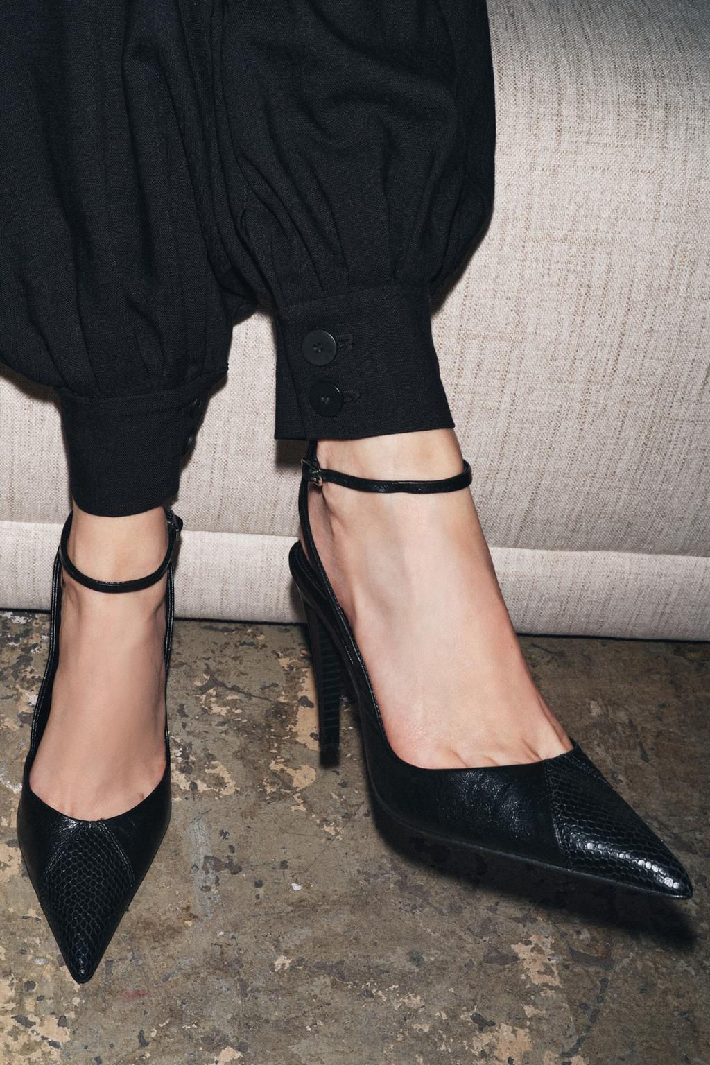 LEATHER HIGH-HEEL SHOES - Zara фото 2