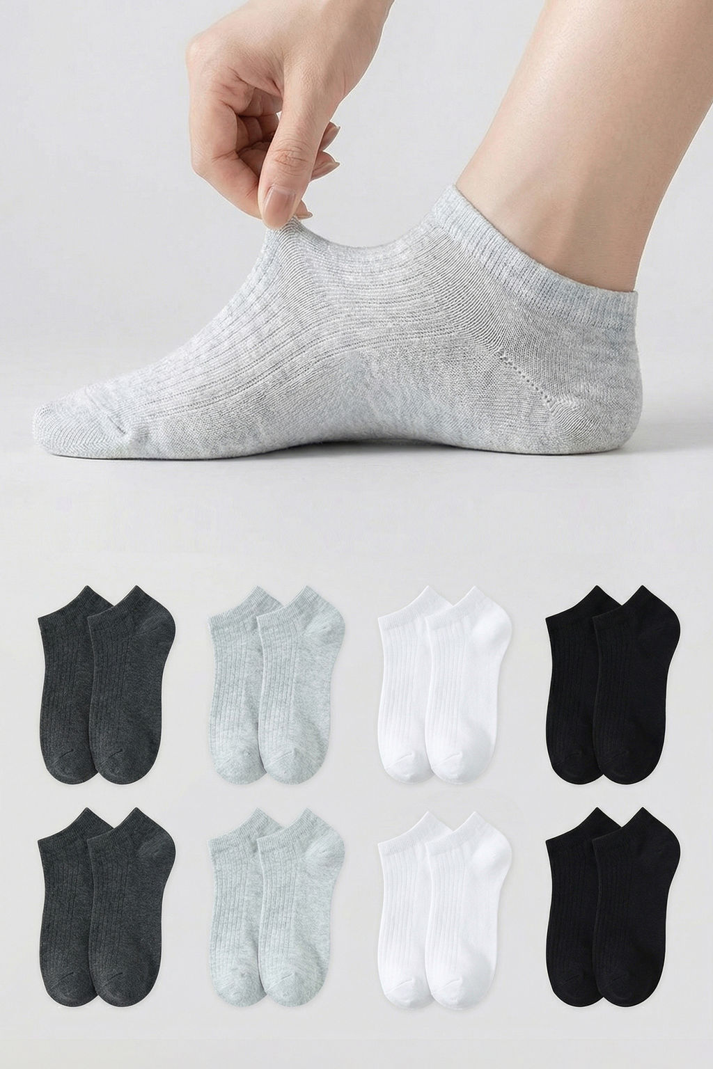Trendyolmilla Man Cok Renkli Unisex 8li Pamuklu Patik Erkek Corap TEDAW25CO00005  фото 15