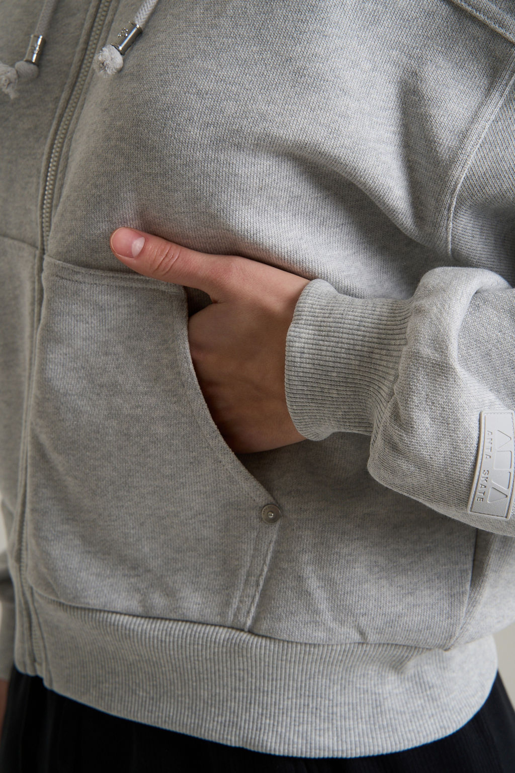 Толстовка на молнии Серый ANTA SKATE Knit Track Top