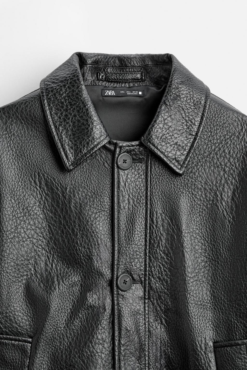 LEATHER EFFECT JACKET - Zara фото 9