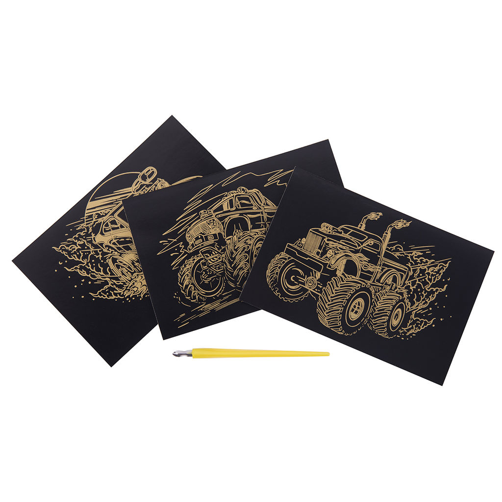 Hobbius GHPM-01 Набор для творчества Гравюра мини 10 x 15 см 1 х 3 шт Гонки (золото)  фото 4