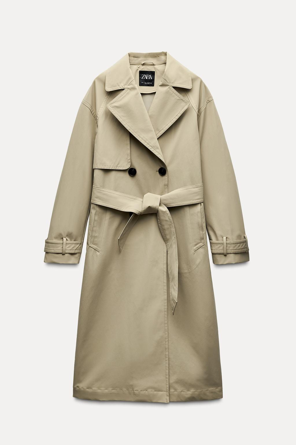 WATER-REPELLENT MIDI TRENCH COAT WITH BELT - Zara фото 3