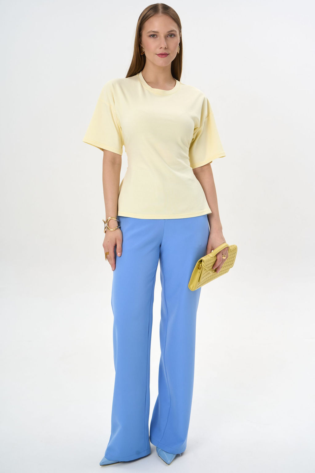 Футболка с завязками Николь (жёлтый) - Эльза фото 4