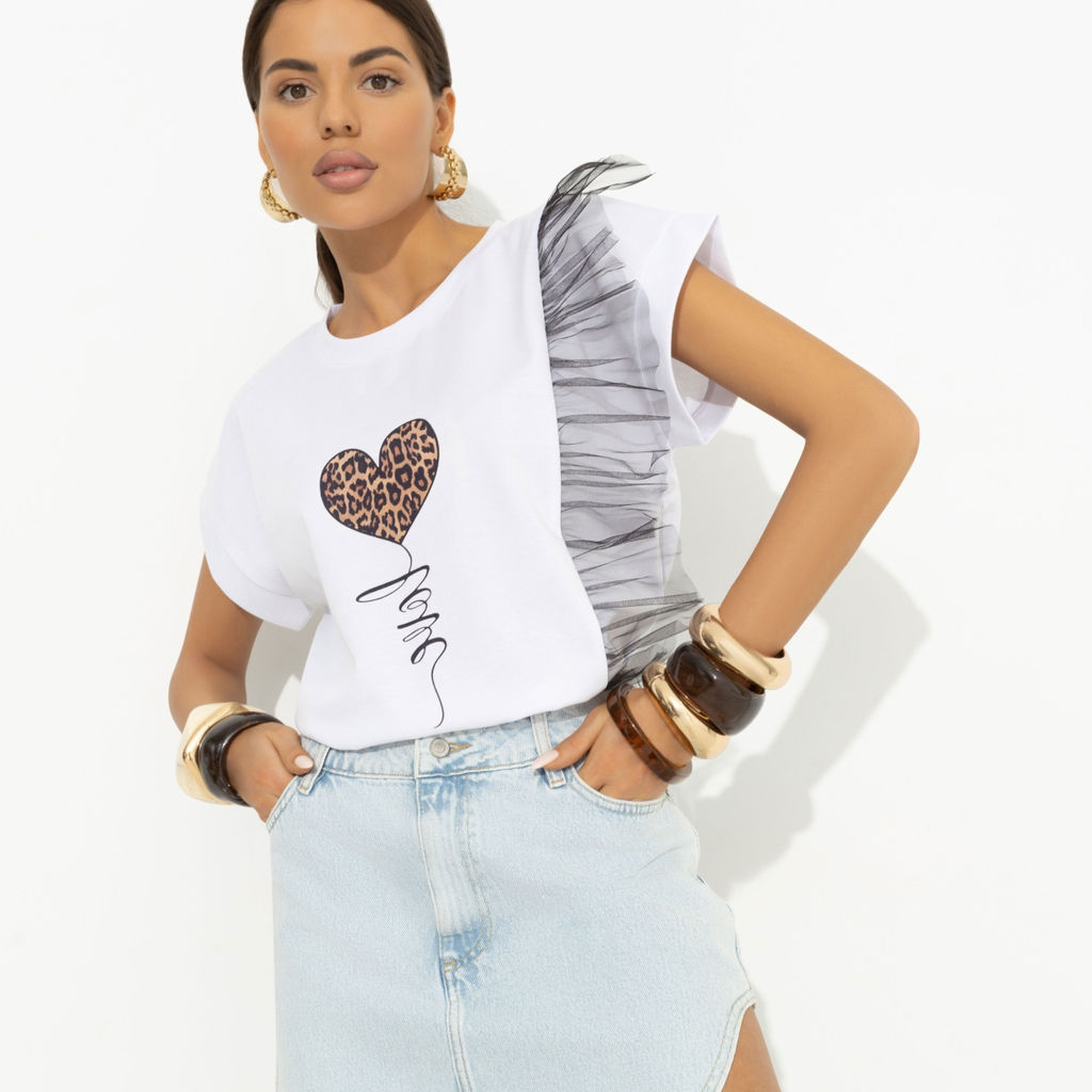 Футболка с декором из сетки, Где стиль, там и ты (new picture) - Charutti фото 2