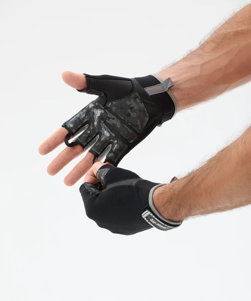 Перчатки для фитнеса STARFIT WG-203, черный/серый  фото 6