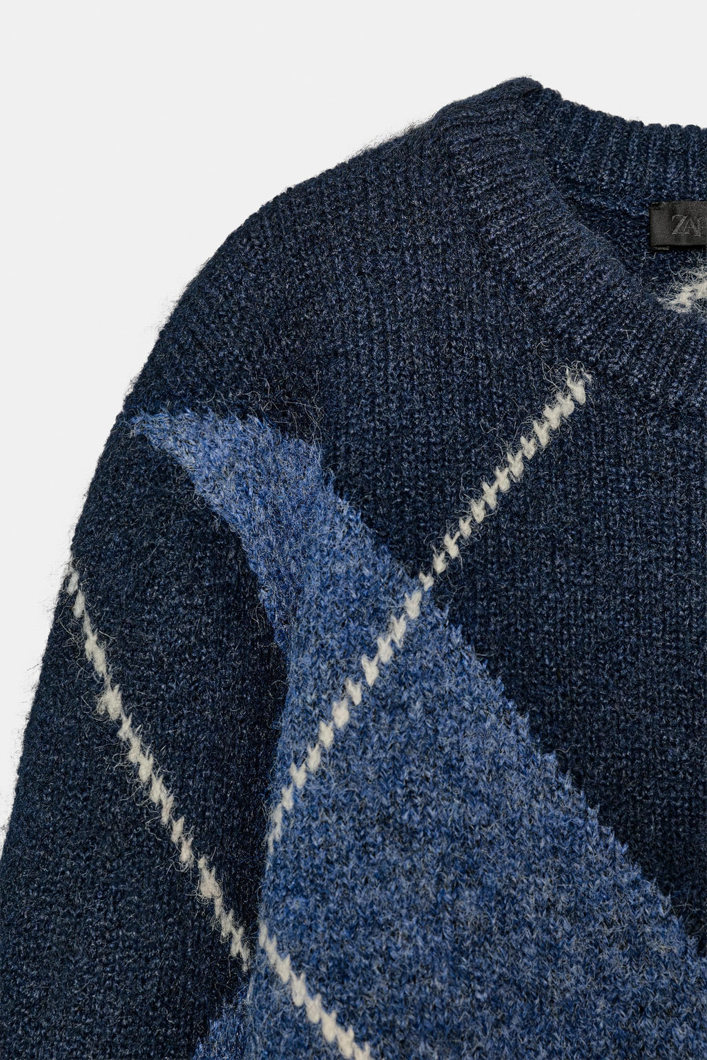 ARGYLE KNIT JUMPER - Zara фото 17